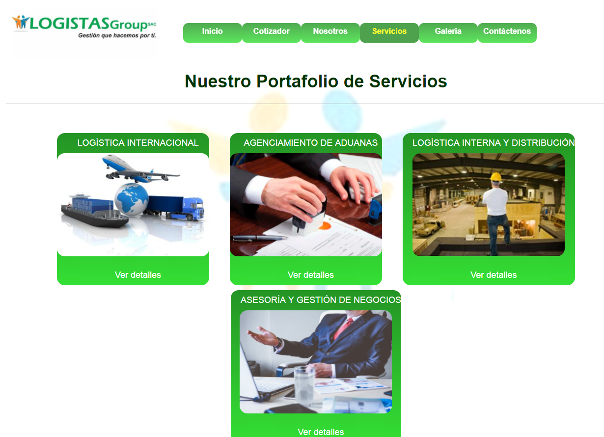 Vista del sitio desde una PC